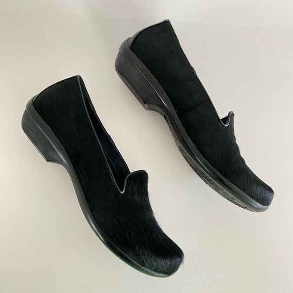 Pony Hair Dansko Olivia Loafer Low Comfort Heel Black 38 - Picture 5 of 13